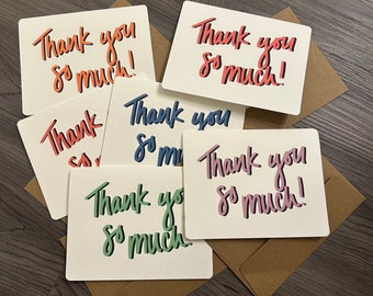 Thank You So Much - 6 Pack of Greeting Cards