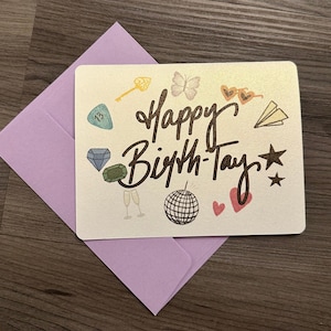 Feliz cumpleaños, Tay: tarjeta de cumpleaños inspirada en Taylor Swift