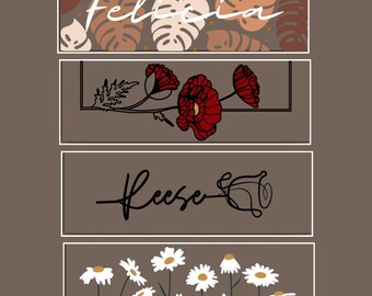 Personalized Acrylic Bookmark with Tassel for Plant Lovers - Unique Gift for Plant Enthusiasts