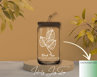 Cold activated Color Changing Birth Month Plants Tumbler