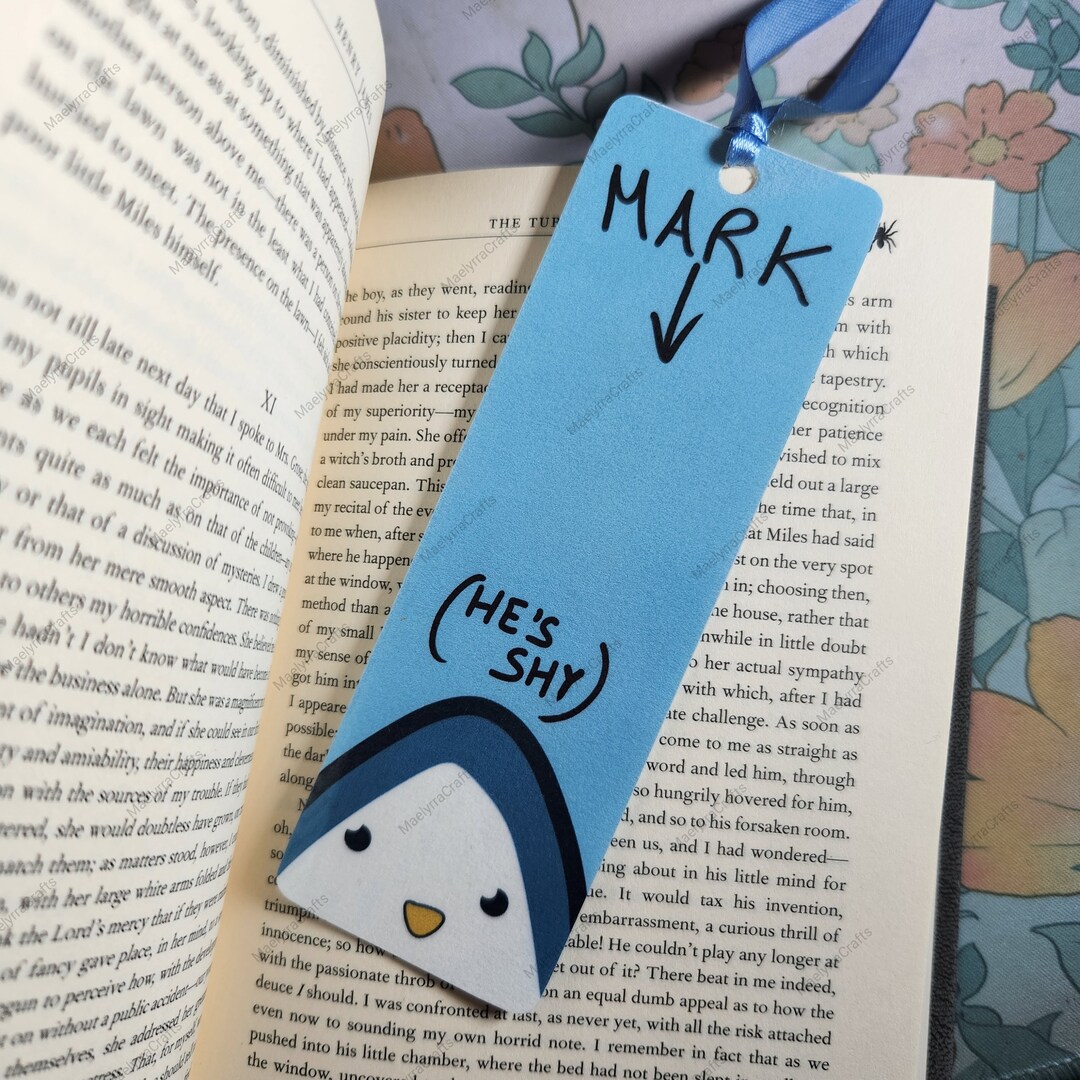 Bookmark Penguin Pun Doublesided Laminated Bookmark Etsy