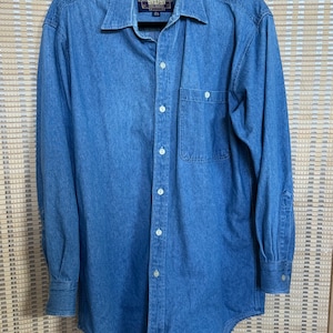 Chaps Denim Shirt - Etsy
