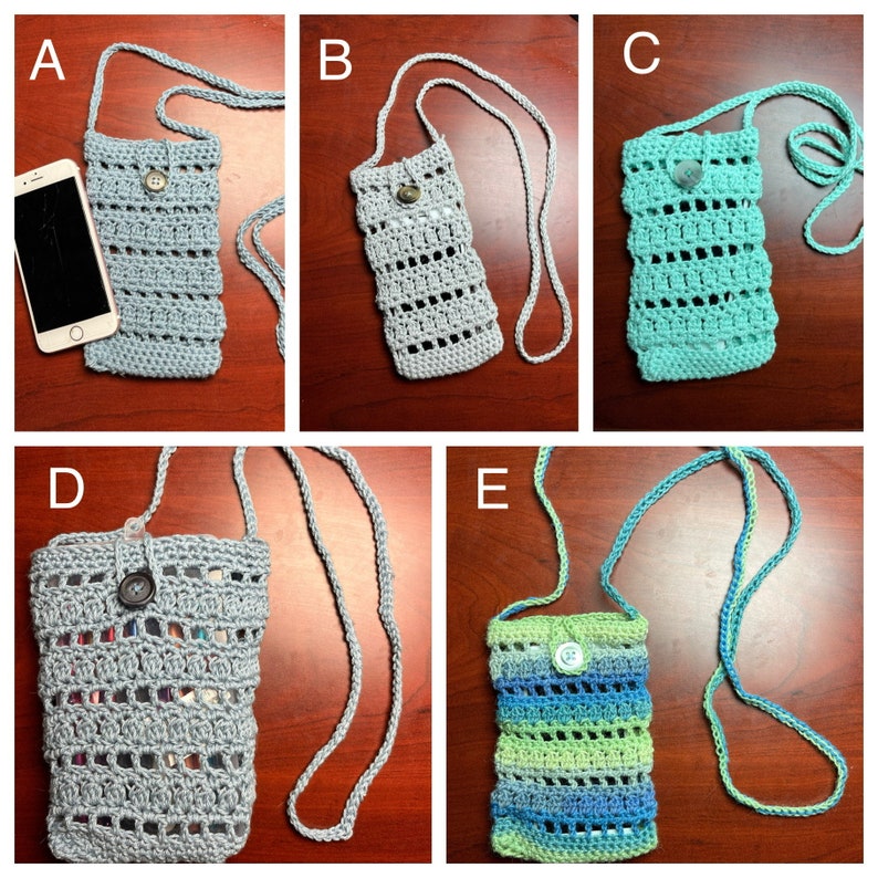 Crocheted Cell Phone Crossbody/Shoulder Bag Variety zdjęcie 2