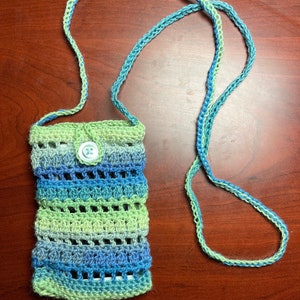 Crocheted Cell Phone Crossbody/Shoulder Bag Variety D - Multicolor