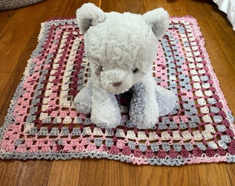 Multicolor Center Out Crochet Baby Blanket