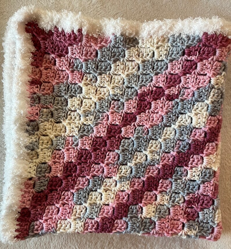 Multicolor Corner to Corner Baby Blanket With Soft White Etsy