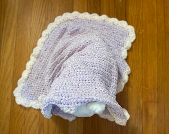 Baby Violet - Super Soft Chenille Crocheted Baby Blanket