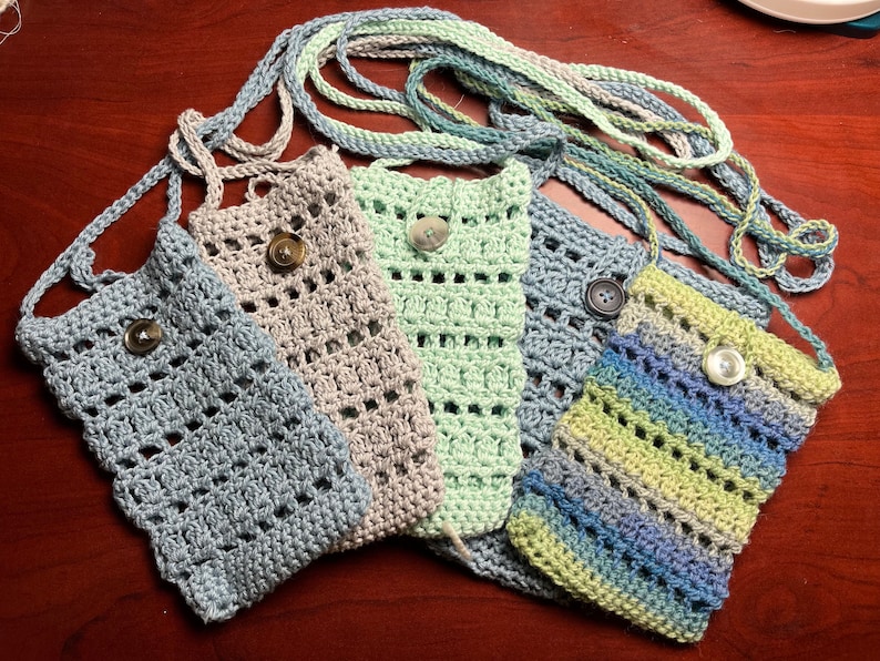 Crocheted Cell Phone Crossbody/Shoulder Bag Variety zdjęcie 1