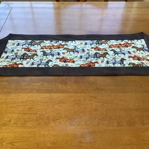 Handmade Fabric Table Runner: Dining room table accent, bookcase topper, Farmhouse item, Housewarming Gift, Teacher Gifts