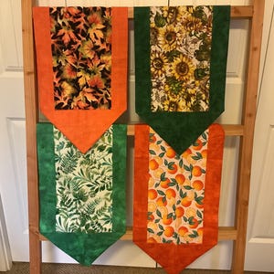 Handmade Fabric Table Runner: Dining room table accent, bookcase topper, Farmhouse item, Housewarming Gift, Teacher Gifts
