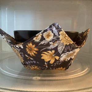 Mikrowellenschalenwärmer, Stoffschalenwärmer, Schüssel-Hot-Pads, heiß und kalt mikrowellengeeignet, handgefertigter Baumwollschalenhalter, umweltfreundlich, Suppenhalter,