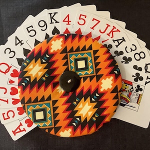 Handmade Fabric Playing Card Holder, Gift for Gamers, Card Game Organizer