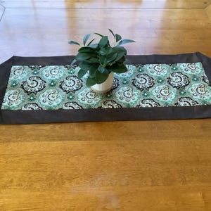 Handmade Fabric Table Runner: Dining room table accent, bookcase topper, Farmhouse item,