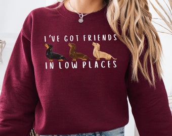 Funny Dachshund Sweatshirt: Doxie Lover Gift, Weiner Dog Mom Crewneck