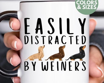 Dachshund Mug Weiner Dog Funny Dog Mug Pun Gifts Dog Lover Novelty Coffee Mug Ceramic Dog Breed Decor Doxie Lover Cup Sausage Dog Present
