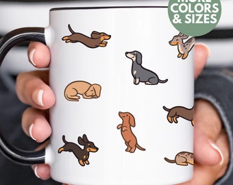Dachshund Mug Doxie Lover Gift Sausage Dog Lover Present Birthday Holiday Gift Ceramic Funny Pet Owner Cup Office Decor Doxin Mom Dad Coffee