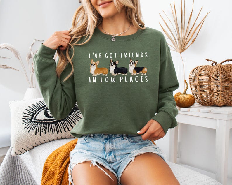 Gift for Corgi Lover Crewneck Youth Corgi Sweater Corgi Mom Gift for Her Womens Corgi Sweatshirt Dog Parent Present Funny Kids Corgi Sweatshirt