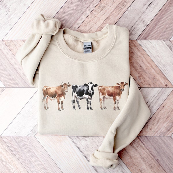Cow Lovers Sweatshirt, Cow Sweatshirt, Cow Crewneck, Gift for Cow Lover, Cow Lover Gift, Western Sweatshirts Cow, Farm Sweater