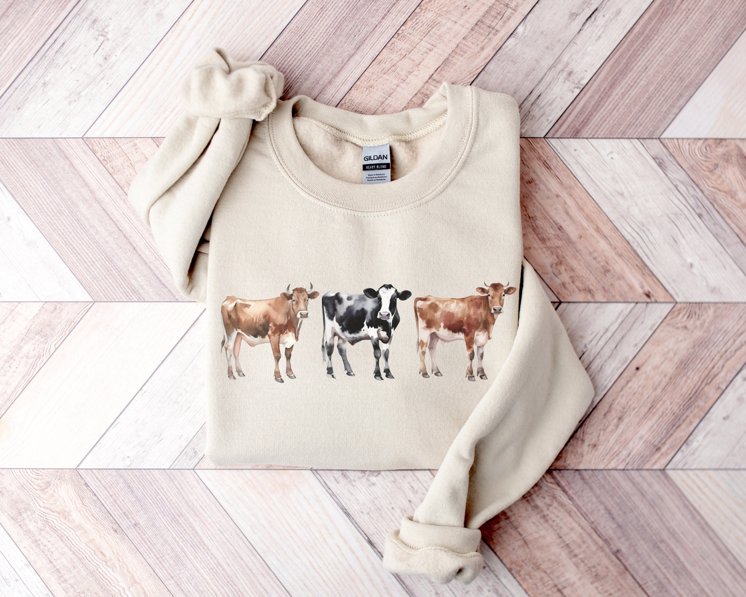 Cow field sweater sale