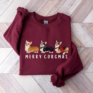 Corgi Christmas Sweatshirt, Corgi Sweatshirt, Corgi Mom Sweatshirt, Corgi Mom Gift Corgi Lover Gift, Gift for Corgi Mom Gift for Corgi Lover