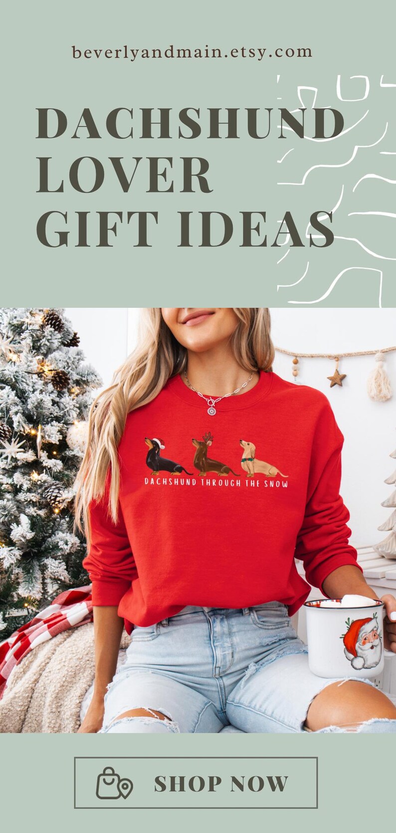 Gift for Dachshund Owner Funny Dachshund Crewneck Doxie Mom Sweatshirt Maroon Funny Dachshund Christmas Sweatshirt Doxie Xmas Crewneck Gray Dachshund Lover