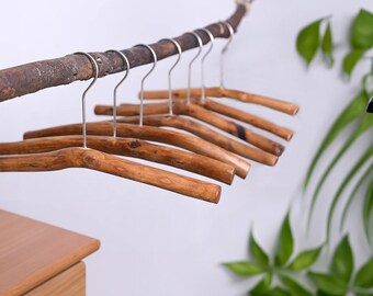 Recycled Branch Wood Clothes Hanger Household Hanger Minimalist Style Clothing Rack Hanger Housewarming Gift Hook Hanger Coat Hanger