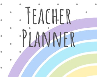 Pastel Rainbow Teacher Planner- Undated