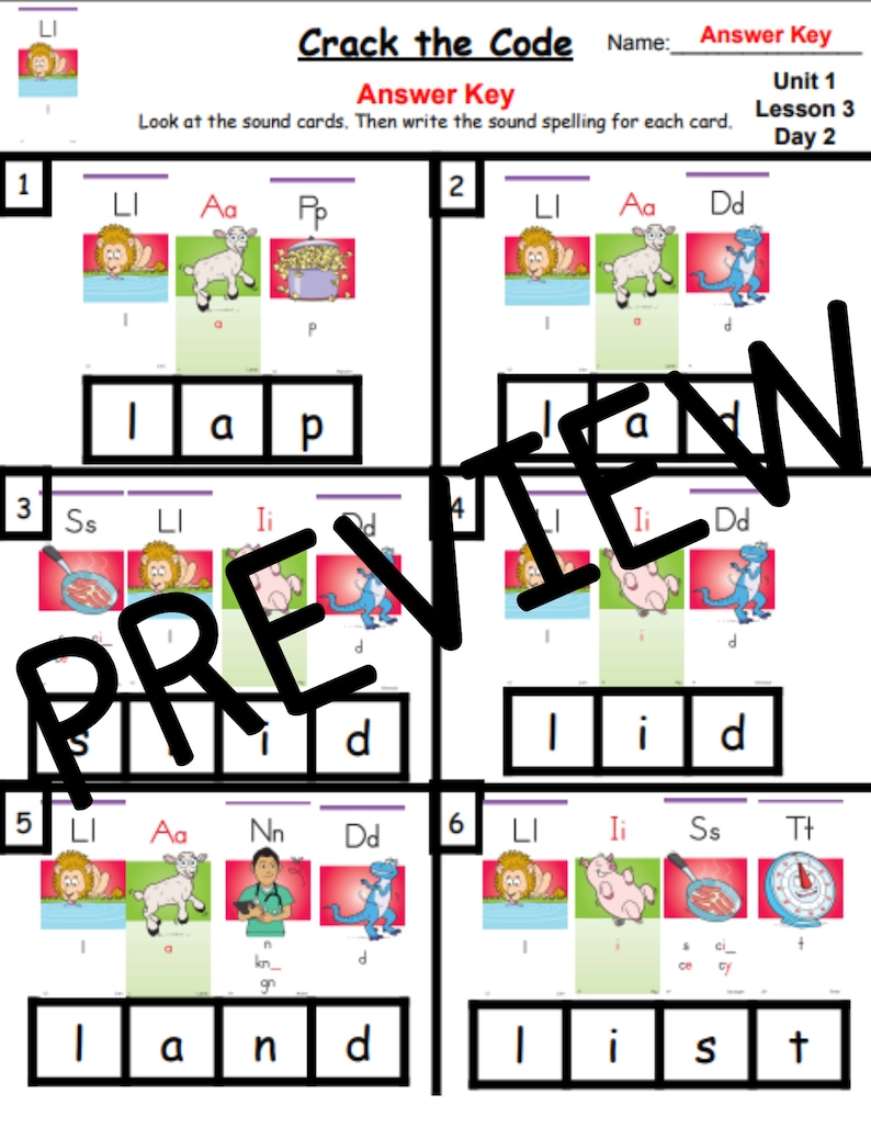 OCR First-grade Crack the Code Unit 1 - Etsy