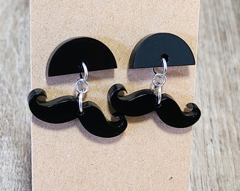 Cute & Quirky Moustache Movember Earrings