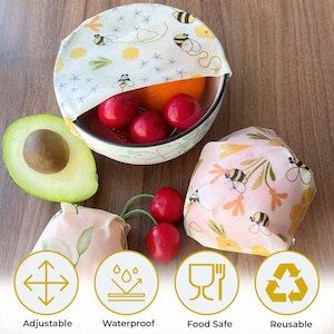 Lilymeche Concept Reusable Beeswax Wrap(9 Pack) Eco-Friendly Beeswax Food Wraps, Organic, Sustainable(5S, 3M, 1XL)