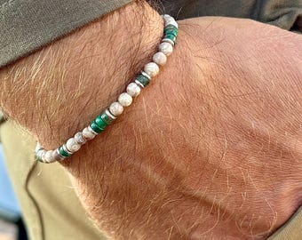 Men's Bracelet Trendy Bead Style | Fall Must-Have | Customized Size & Color | Stretch Comfort Fit