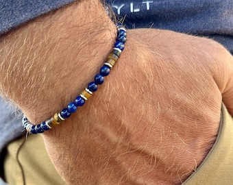 Men's Bracelet Trendy Bead Style | Fall Must-Have | Customised Size & Color | Stretch Comfort Fit