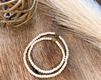 Minimalist Gemstone Beaded Bracelet, Custom Size