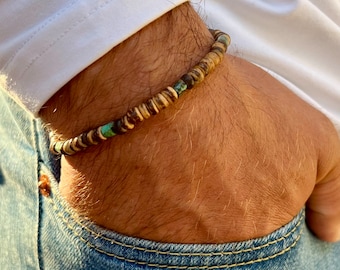 Bohemian Turquoise Beaded Bracelet – Earthy Tone Handcrafted with 2 optional variations to choose