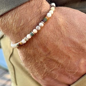 Modna bransoletka męska w stylu koralikowym | Jesienny must-have | Dostosowywany rozmiar i kolor | Elastyczne i wygodne dopasowanie