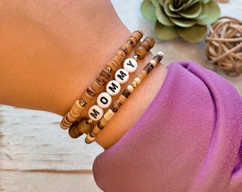 Brown Bead Bracelet Set: Vintage Hued Trio