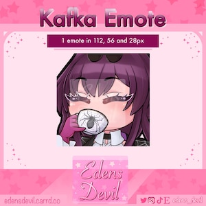 Emote Kafka Tea Sip para Twitch, Discord e YouTube | Emotes personalizados | Emote Twitch | Emote de discórdia | Adesivos de discórdia | Transmitir gestos