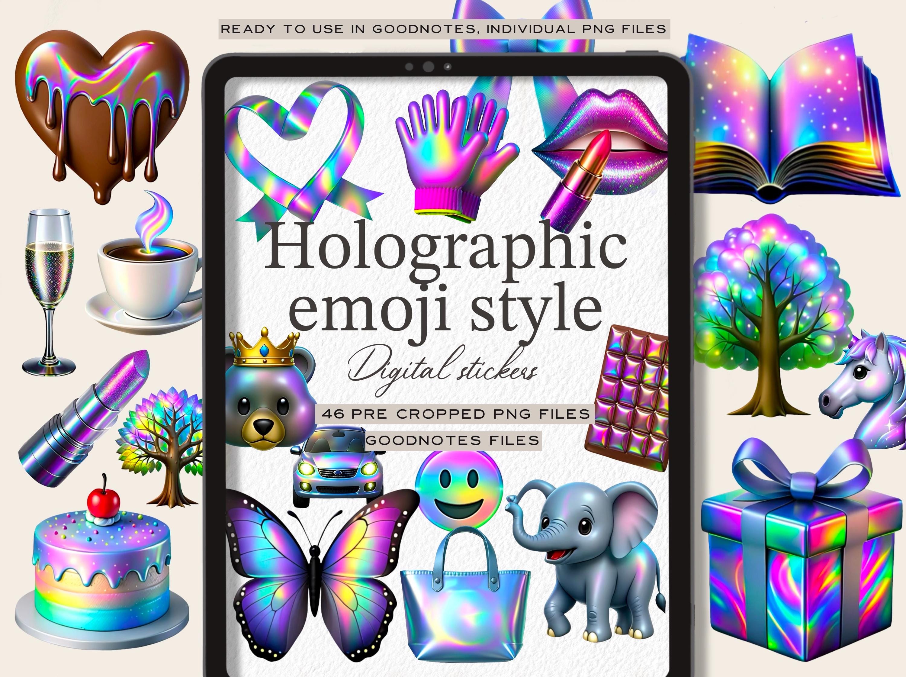 Apple Emoji Digital Stickers Bundle: Goodnotes Pre-cropped Pngs ...