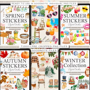 400+ Digital Sticker Bundle | Daily Planner Stickers | iPad Stickers | Goodnotes Stickers | OneNote Stickers | PNG stickers