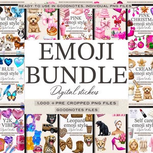 Apple Emoji Digital Stickers Bundle: Goodnotes Pre-Cropped PNGs (Digital Download)
