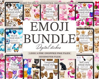 Apple Emoji Digital Stickers Bundle: Goodnotes Pre-Cropped PNGs (Digital Download)