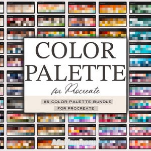 Procreate Color Palette BUNDLE: 115 iPad Color Swatches (Digital Download)