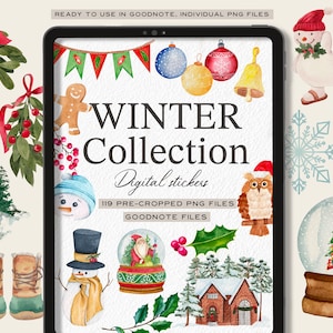 Winter Stickers | Daily Planner Stickers | iPad Stickers | Goodnotes Stickers | OneNote Stickers | Digital Planner Stickers | PNG stickers