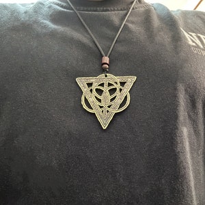 Golden Order Seal Pendant Metal necklace, Birthday gift , Gift for game fans image 2