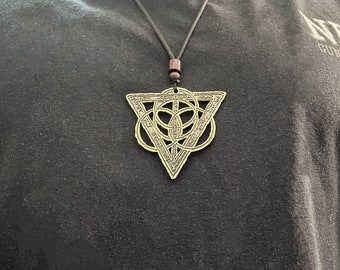 Golden Order Seal Pendant Metal necklace, Birthday gift , Gift for game fans