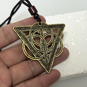 Golden Order Seal Pendant Metal necklace, Birthday gift , Gift for game fans image 7