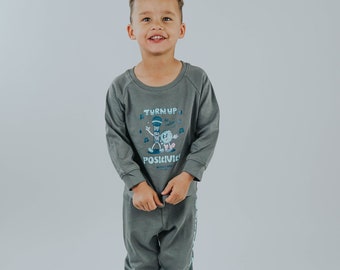 Positivity Joggers | Positive Music Pants | Cute Trendy Gray Baby Sweatpants