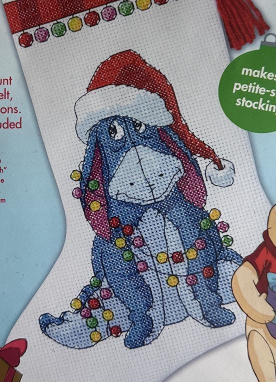 Eeyore Dimensions Christmas Stocking Cross Stitch Kit | Never