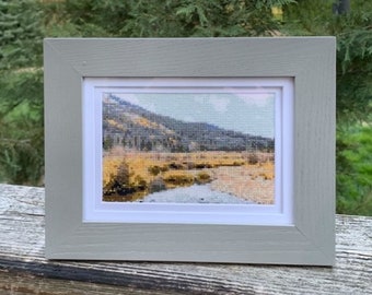 Rocky Mountain National Park No. 1: Colorado River - PDF Downloadable Cross Stitch Pattern by Stephanie Craig Moyo from CrossStitchtheGlobe