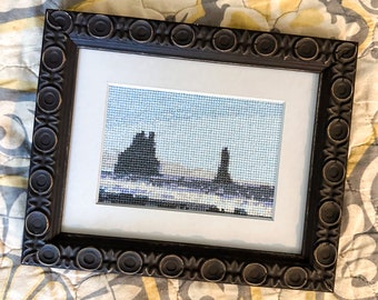 Iceland No 1 Reynisfjara Black Sand Beach - PDF Downloadable Cross Stitch Pattern by Stephanie Craig Moyo from Cross Stitch the Globe